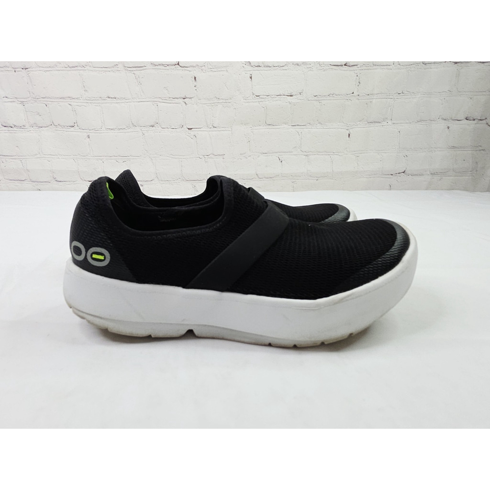 Oofos Women Oomg Low Black Mesh Slip On Comfort Shoes Size 7 Recovery Loafers